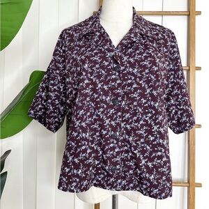 Rag & Bone Lenny Tie-front Floral-print Poplin Shirt Small